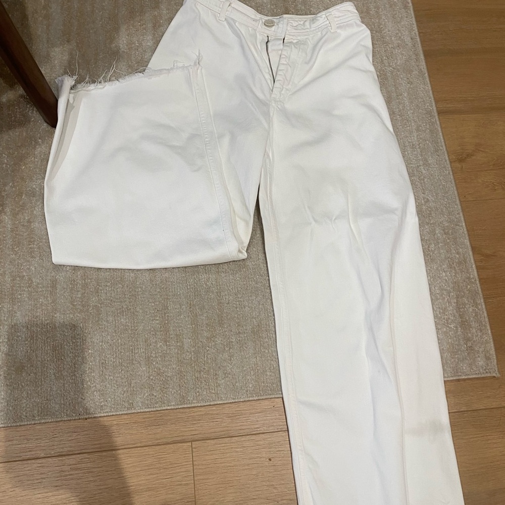 Zara Cream Marine Straight Jeans